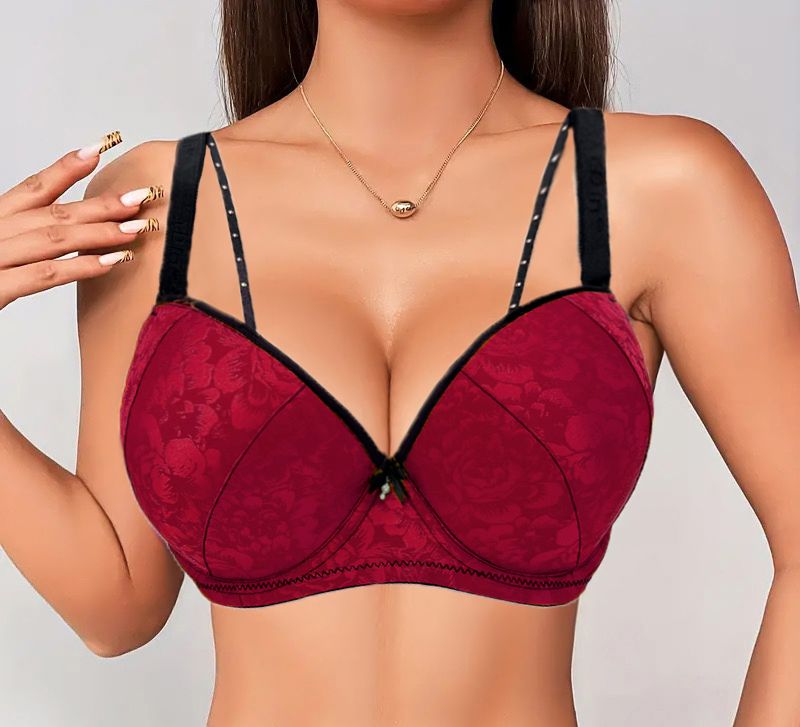 Push-Up Plunge Bra with Enhanced Support – Perfect for Low-Cut Outfits Sports Bra High Impact – Moisture-Wicking Bounce Control