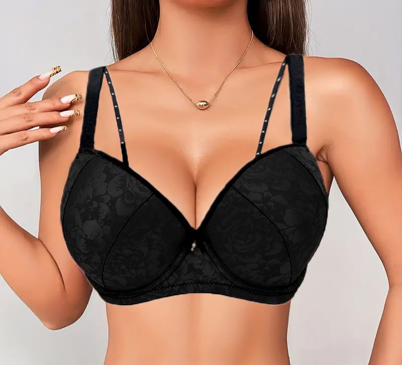 Push-Up Plunge Bra with Enhanced Support – Perfect for Low-Cut Outfits Sports Bra High Impact – Moisture-Wicking Bounce Control