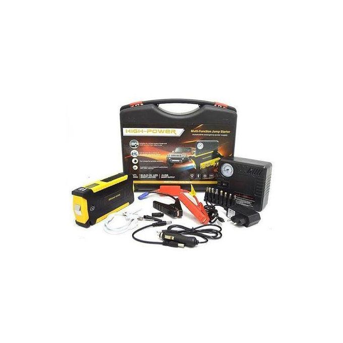 Car Battery Power Bank Jump Starter With Air Compressor