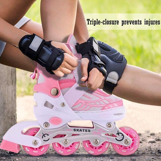 Four Wheels Inline Adjustable Roller Skates Shoes