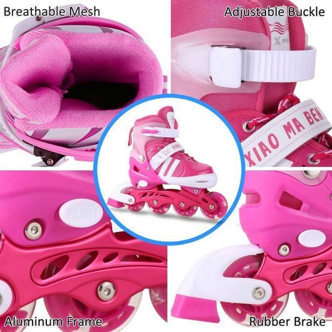Four Wheels Inline Adjustable Roller Skates Shoes