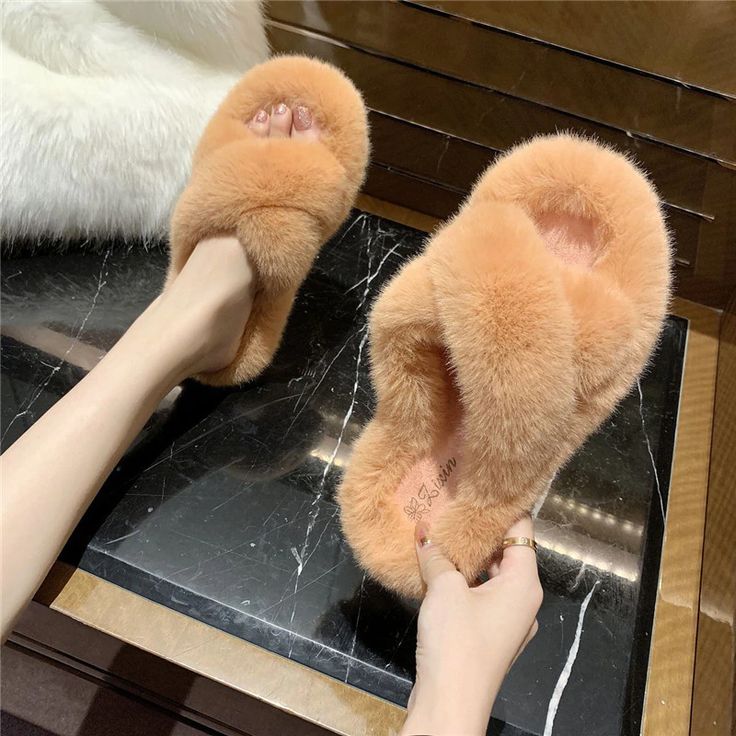 Fluffy Leather women slide sandals size 35 to 43 stylish  clearace sale offer women slide sandals size 35 to 43 stylish  clearace sale offer