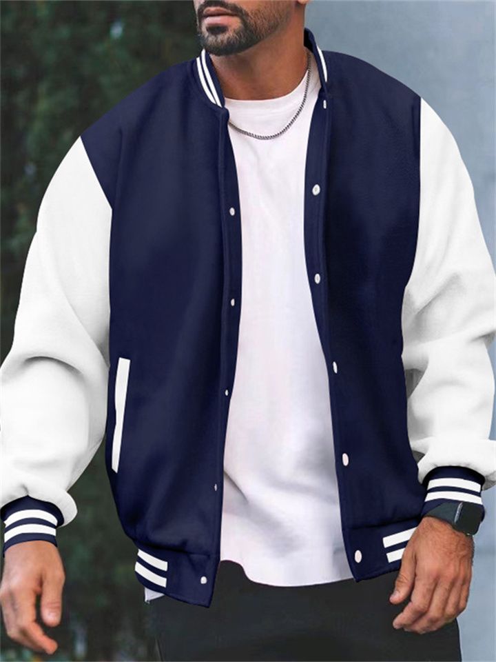 New Loose Youth Jacket Clothes College Style Baseball Jersey Top Coat Men's Custom Wholesale  Coats