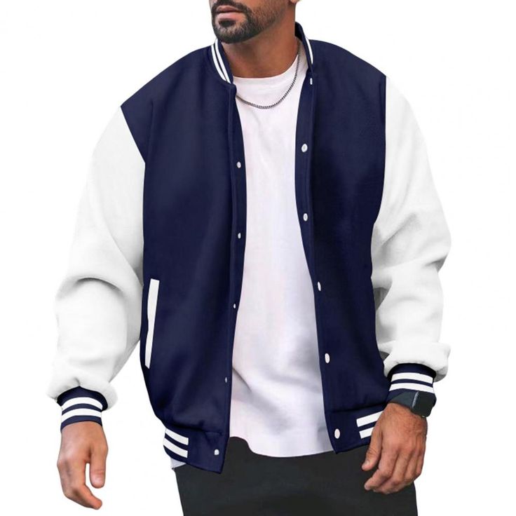 New Loose Youth Jacket Clothes College Style Baseball Jersey Top Coat Men's Custom Wholesale  Coats