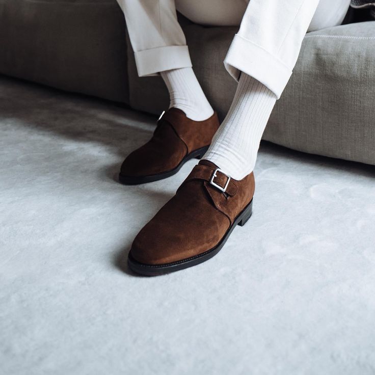 CLEARANCE SALE !!!Leather Pure suede genuine leather monks Men cow leather oxfords groom shoes genuine leather official or casual can be worn with suits or casually for any occasion