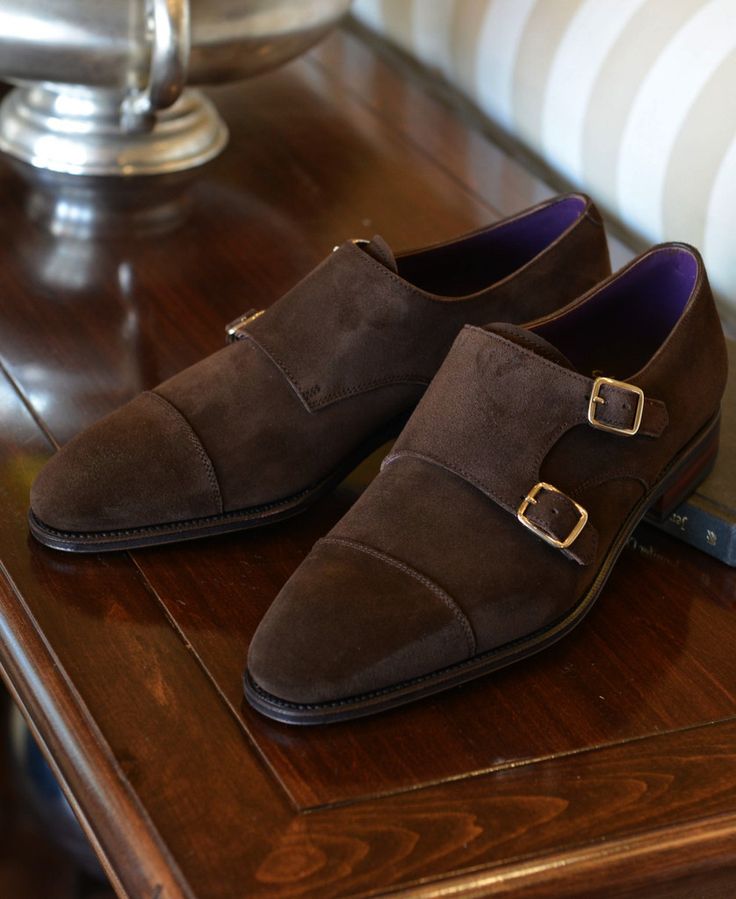 CLEARANCE SALE !!!Leather Pure suede genuine leather monks Men cow leather oxfords groom shoes genuine leather official or casual can be worn with suits or casually for any occasion