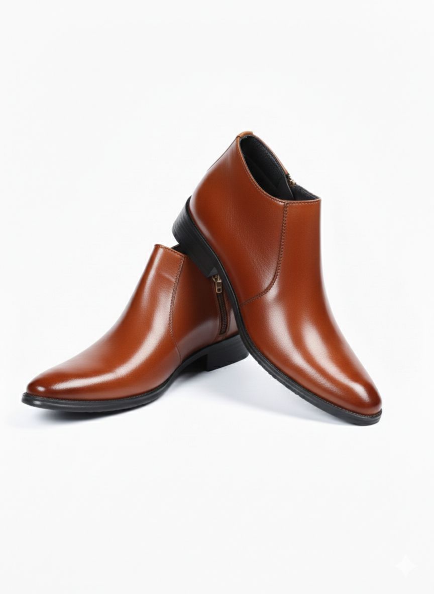 CLEARANCE SALE !!!Leather Pure genuine  Men cow leather boots groom shoes genuine leather official or casual can be worn with suits or casually for any occasion, valentines  - BOXED