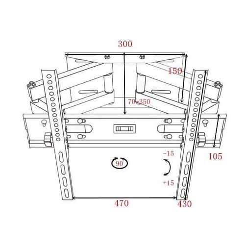 Skilltech 32"-65" Full Motion Moving Swivel Wall TV Bracket