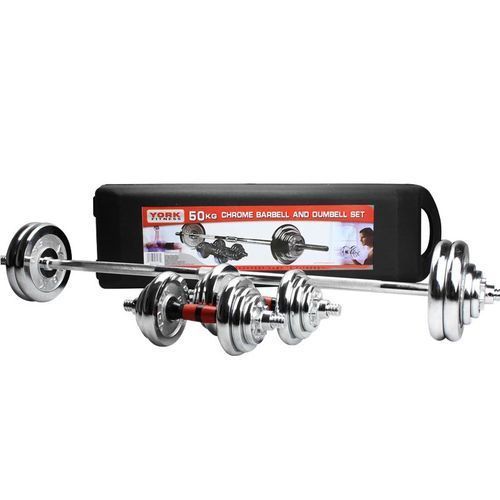 50kg Adjustable Fitness Barbell & Dumbbell Weight With Portable Case