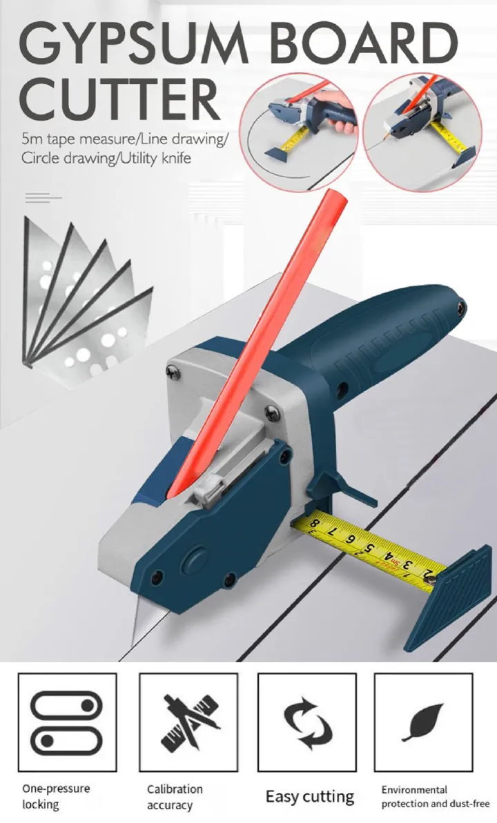 Gypsum Board Cutter Multifunction Woodworking Manual Gypsum Board Cutting Tool Portable Drywall Cutting Tool for Marking Cut Wood Insulation