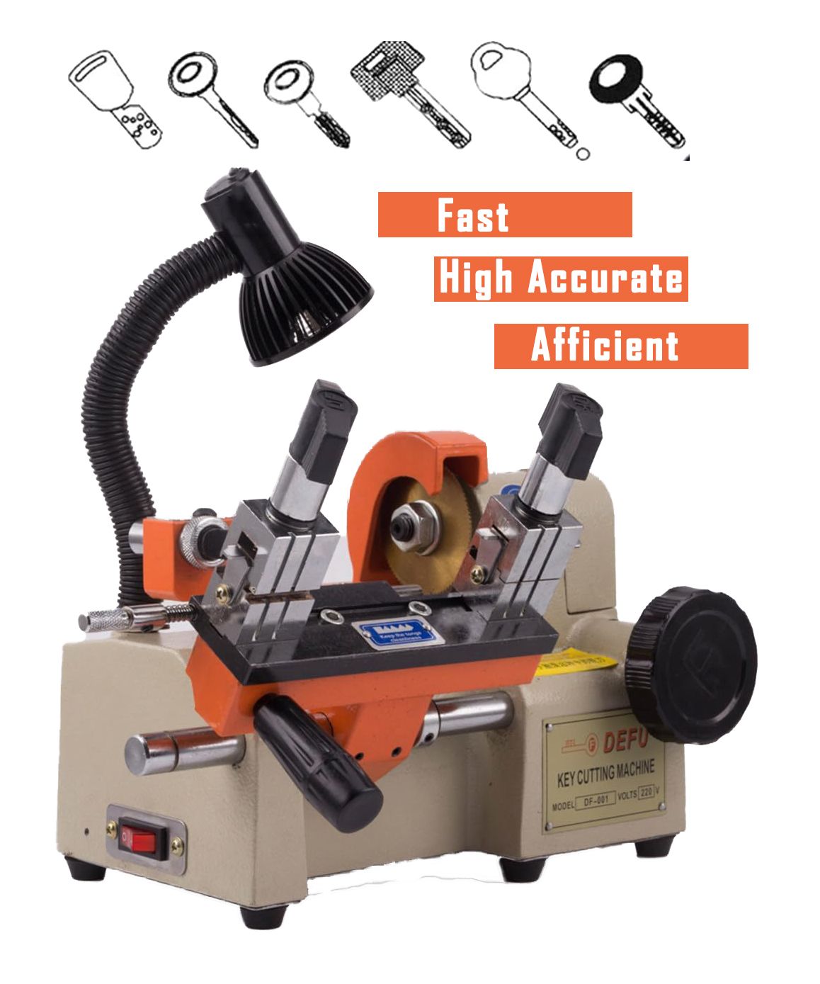 Key Duplicator Key Cutting Machine Manual Horizontal Key Copy Machine, Professional Cutting Machine Universal Key Copy Tool, Multifunctional Electric Key Cutting Machinesuipment