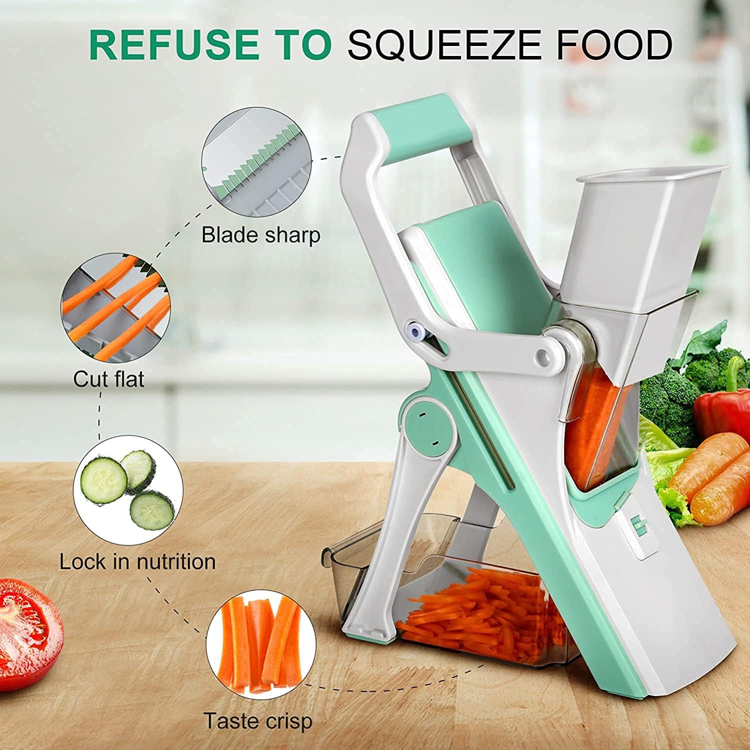 Best price for Safe Multifunctional Mandoline Slicer 5 in 1 Vegetable ...