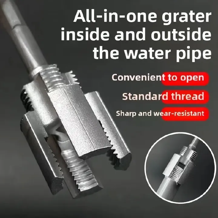 Professional Pipe Threading Die Set Internal & External Grater - Internal & External Thread Cutter for Plumbing