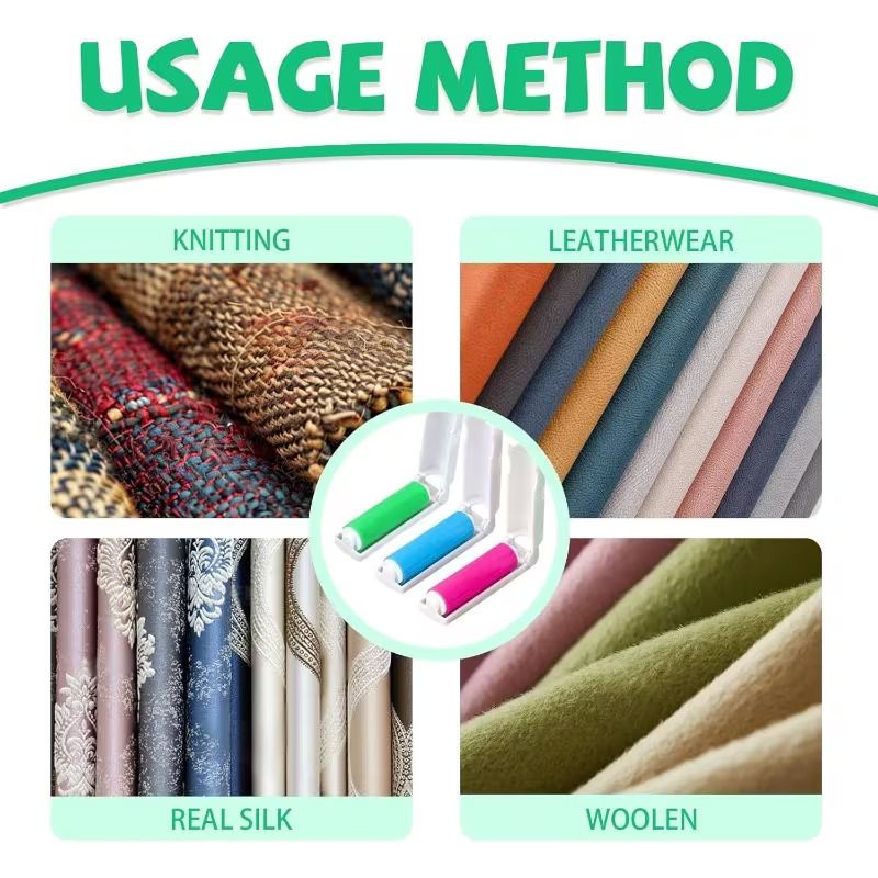 Reusable Washable Lint Roller No Refills Pet Hair Remover No Paper Waste Silicone Sticky Cleaner Brush Portable Lint Brush for Clothes Furniture with Travel Case