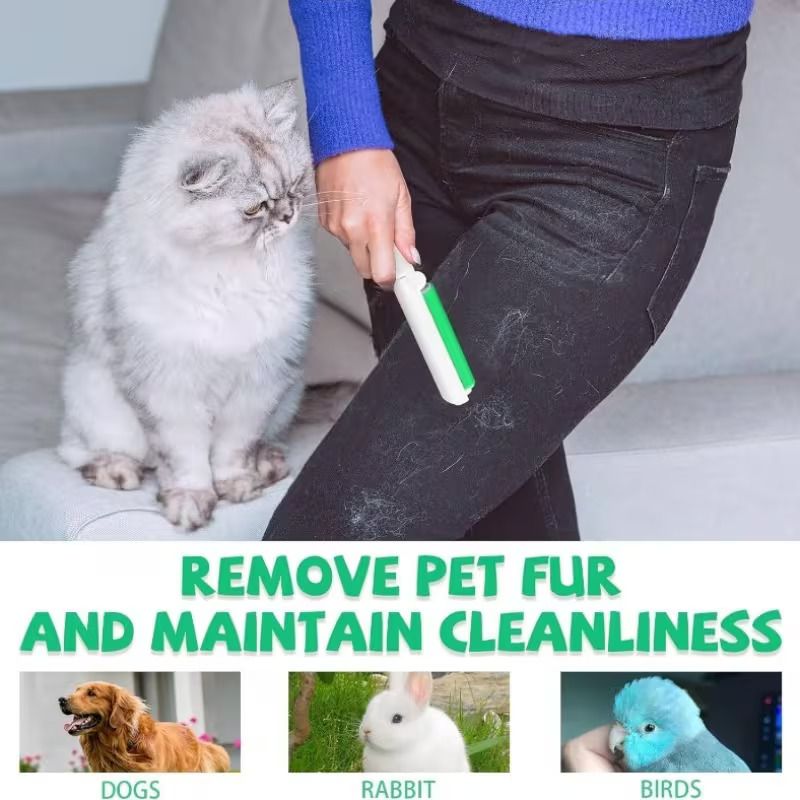 Reusable Washable Lint Roller No Refills Pet Hair Remover No Paper Waste Silicone Sticky Cleaner Brush Portable Lint Brush for Clothes Furniture with Travel Case