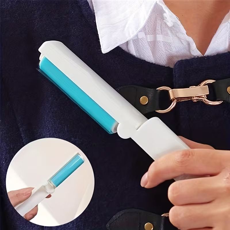 Reusable Washable Lint Roller No Refills Pet Hair Remover No Paper Waste Silicone Sticky Cleaner Brush Portable Lint Brush for Clothes Furniture with Travel Case