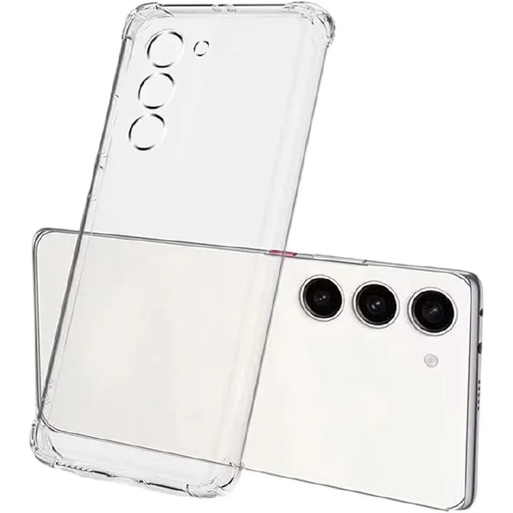 Shockproof Clear Silicon Case For Samsung Galaxy | Transparent Anti-Shock Jelly Cover | Raised Edge Camera & Screen Protection | Soft TPU Back Cover