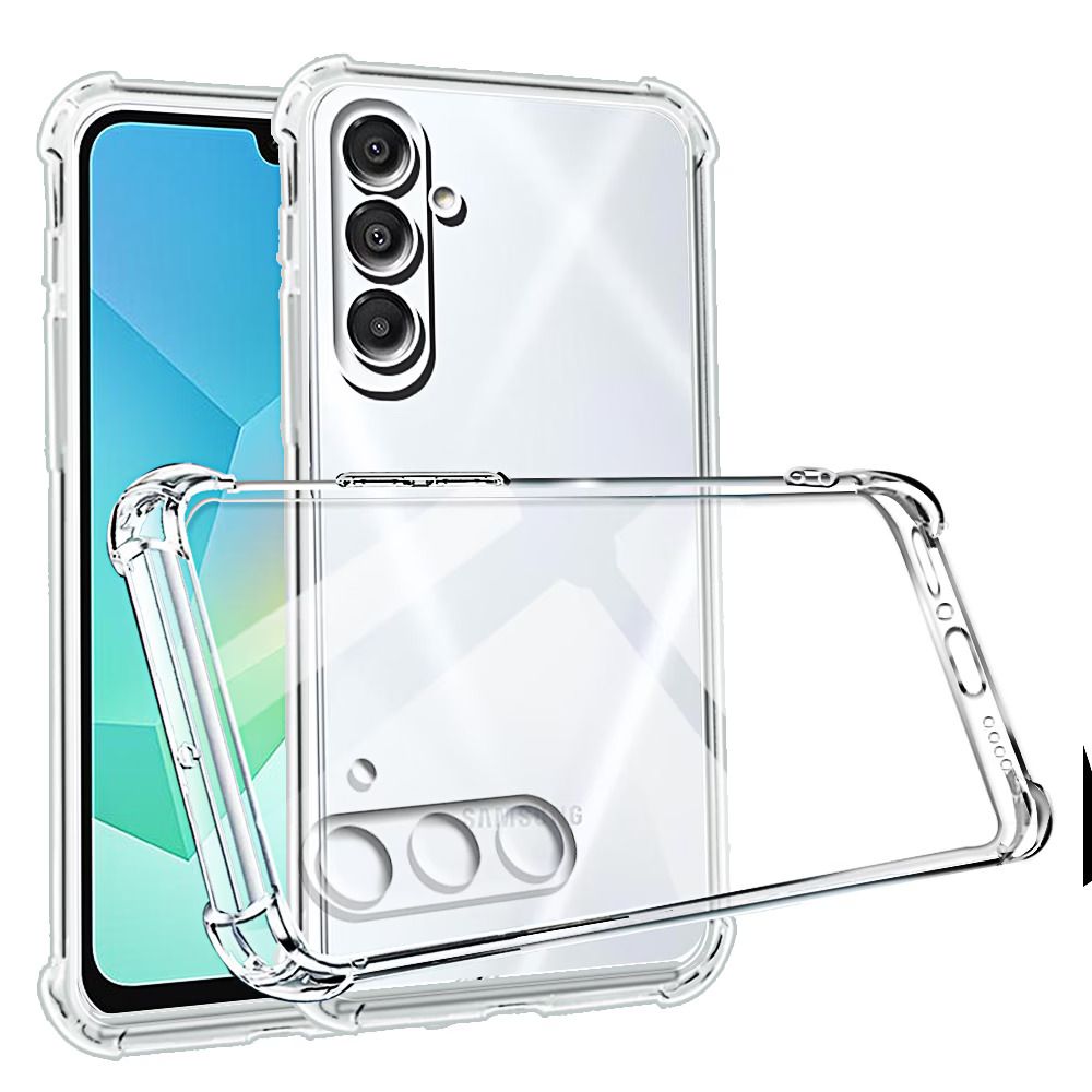 Shockproof Clear Silicon Case For Samsung Galaxy | Transparent Anti-Shock Jelly Cover | Raised Edge Camera & Screen Protection | Soft TPU Back Cover