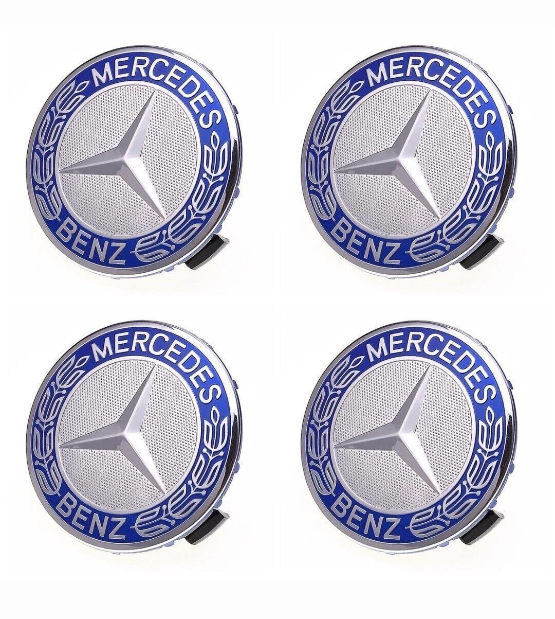 Mercedes Benz 75mm Wheel Center Caps Set of 4 - Hub Cover Badge Emblem (A1714000025)