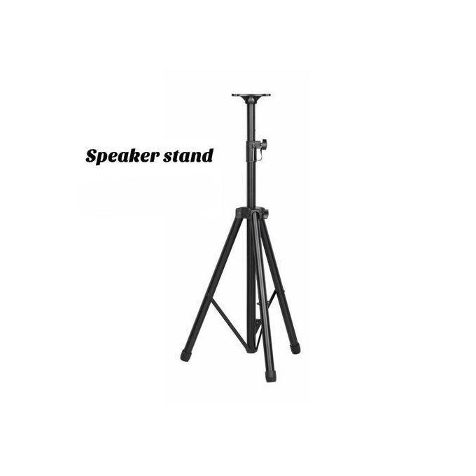 Universal Speaker Stand Mount PA Loudspeaker Holder Heavy Duty Tripod w/Adjustable Height Rated at 150 pounds Steel Insert Safety Pin Locking for Stability