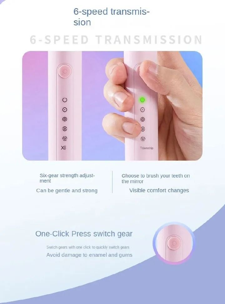 Electric toothbrush adult model rechargeable model soft bristles automatic sonic rechargeable intelligent teeth cleaner