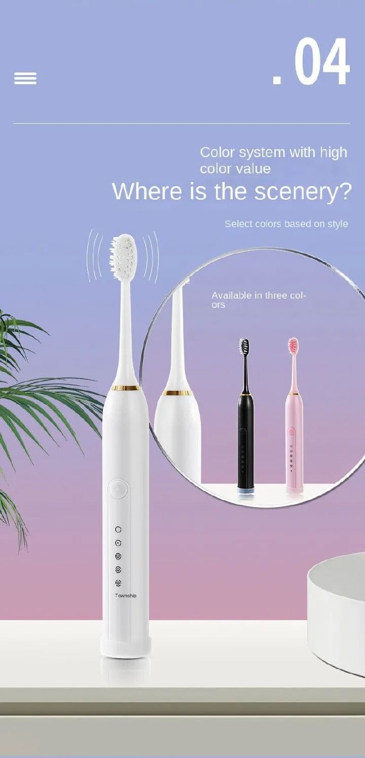 Electric toothbrush adult model rechargeable model soft bristles automatic sonic rechargeable intelligent teeth cleaner