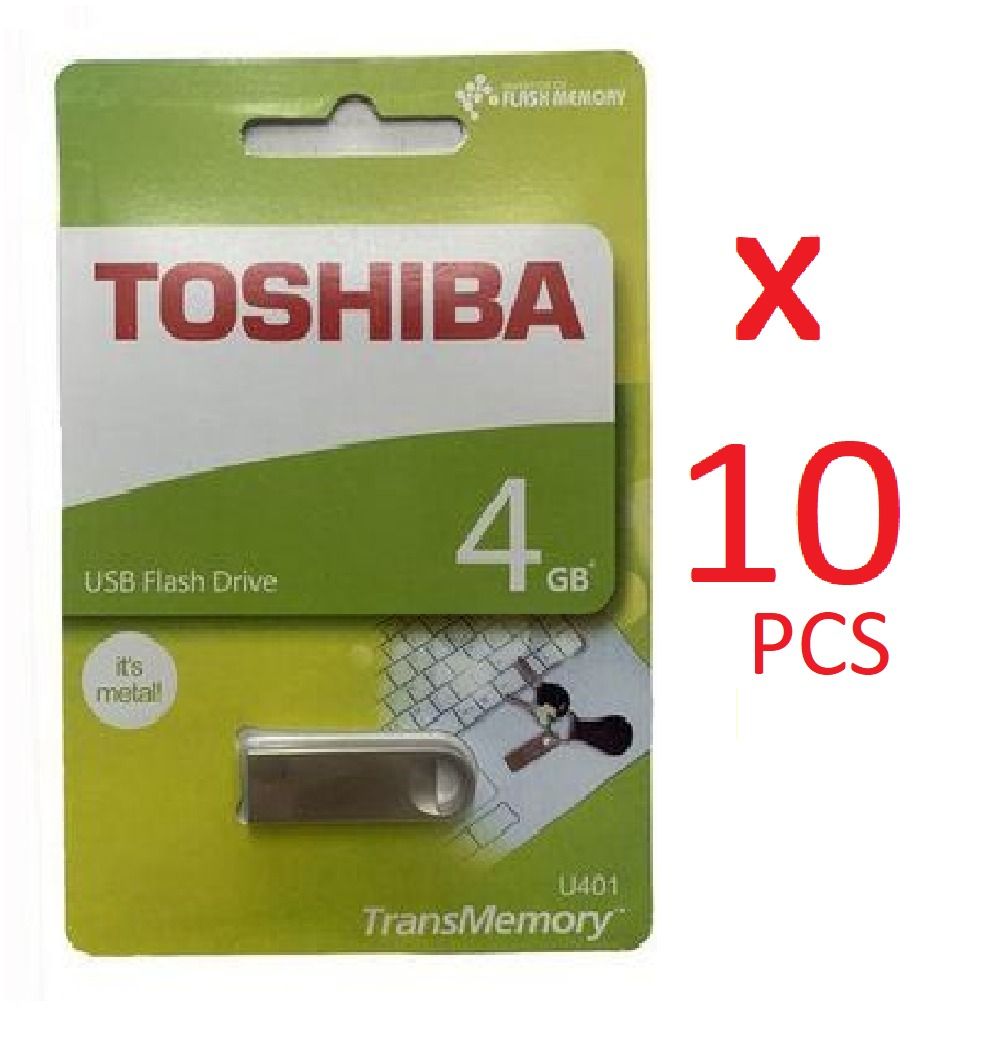 10 PCs (Wholesale Price  - 2GB / 4GB / 8GB / 6GB / 32GB / 64GB) Toshiba Metallic Silver Flash disk drive for Re-Sale