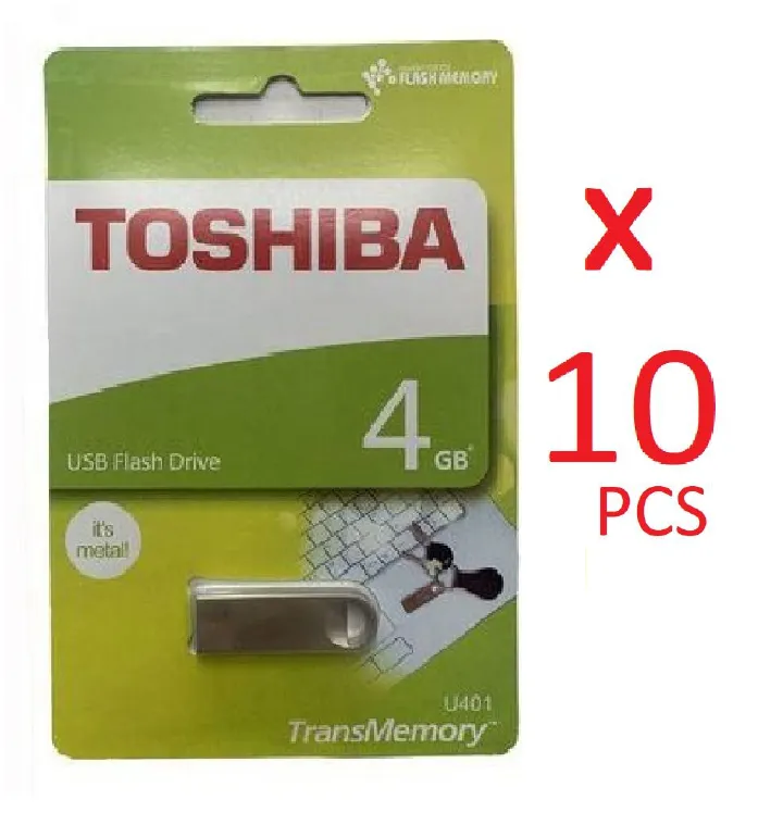 10 PCs (Wholesale Price  - 2GB / 4GB / 8GB / 6GB / 32GB / 64GB) Toshiba Metallic Silver Flash disk drive for Re-Sale