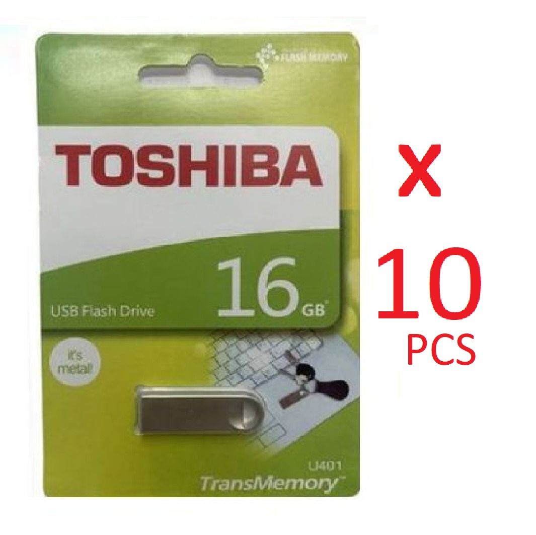 10 PCs (Wholesale Price  - 2GB / 4GB / 8GB / 6GB / 32GB / 64GB) Toshiba Metallic Silver Flash disk drive for Re-Sale