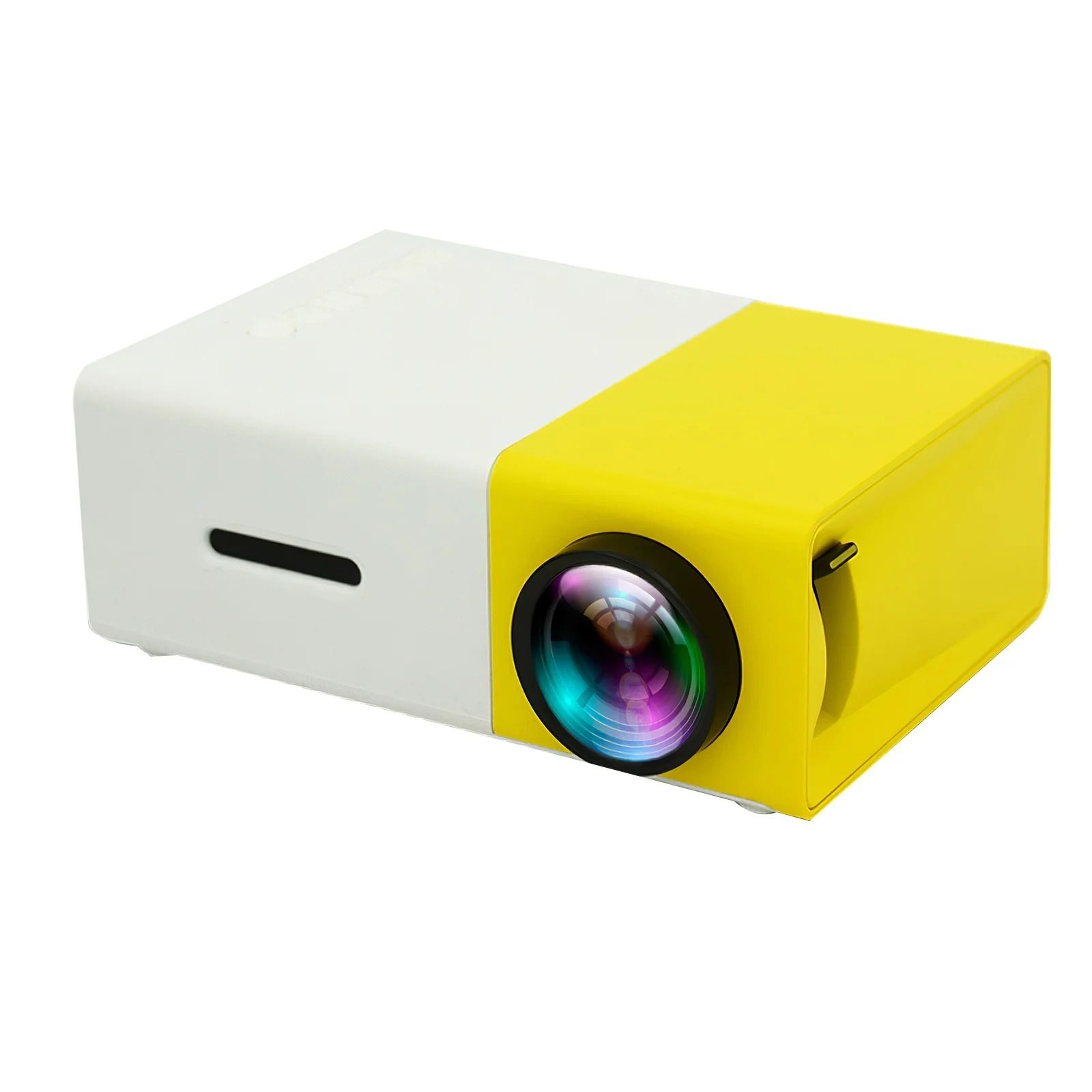 LED Projector 1080P Mini Audio Projector Built-In Stereo Speaker Projector 400-600lm High Resolution Projector for Home Outdoor