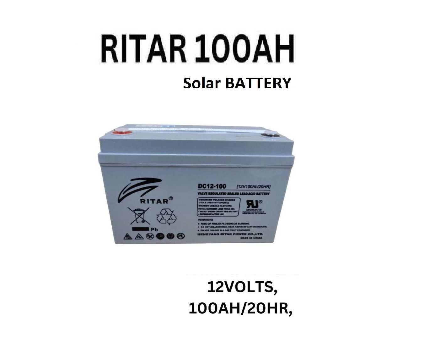 Solar Deep Cycle Maintenance Free Battery For Easy Installation