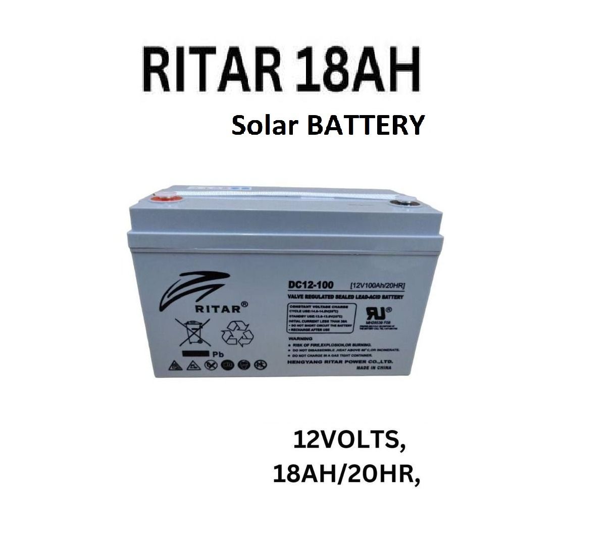 Solar Deep Cycle Maintenance Free Battery For Easy Installation