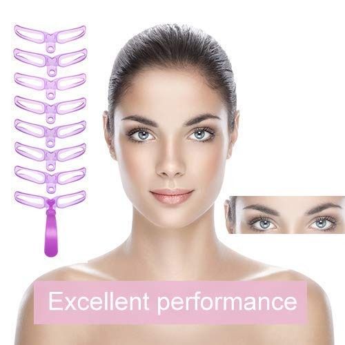 8 Pieces/Set Eye Brow Shaping Stencils Tools Kit Reusable Washable Grooming Portable Templates Make Up Cosmetics Professional