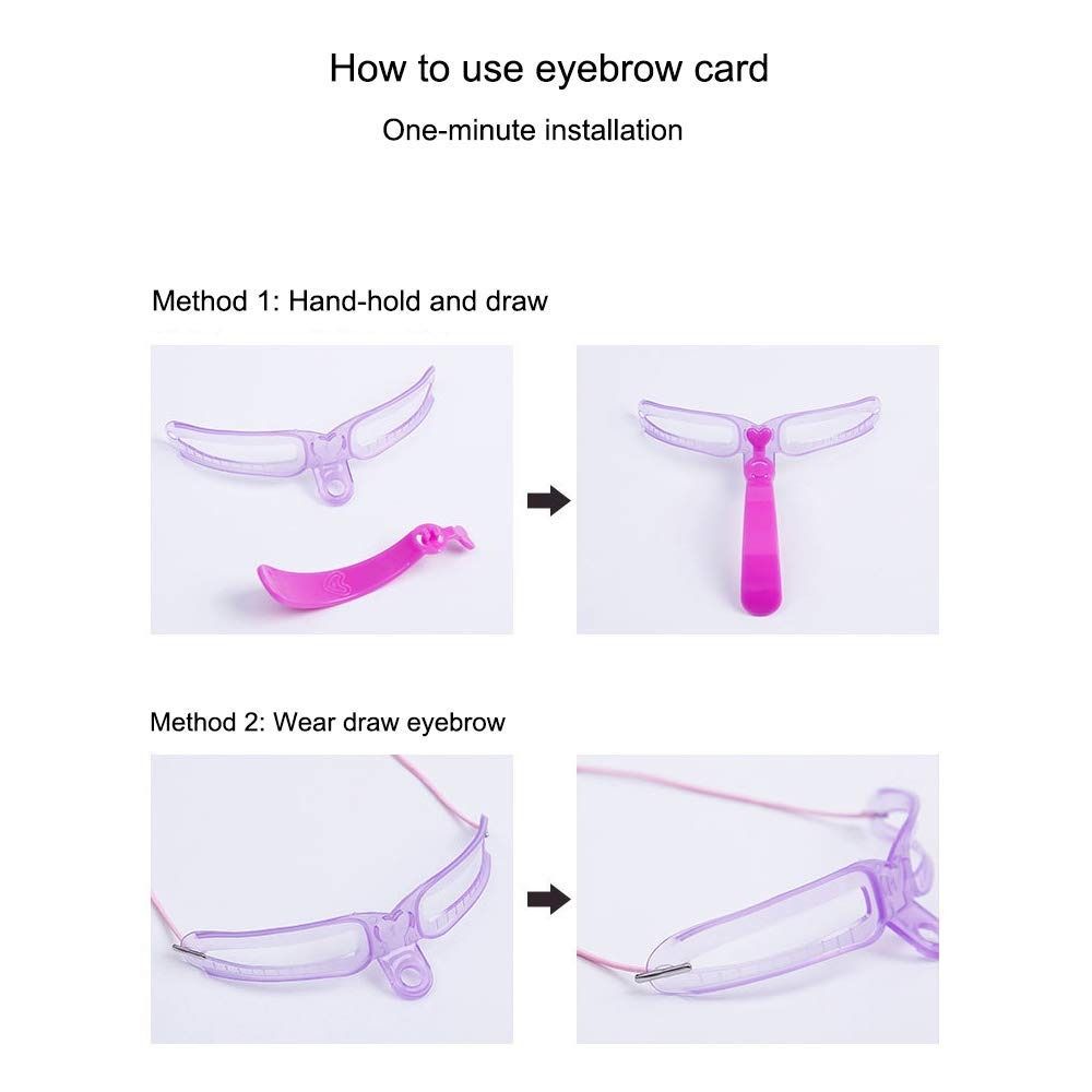8 Pieces/Set Eye Brow Shaping Stencils Tools Kit Reusable Washable Grooming Portable Templates Make Up Cosmetics Professional