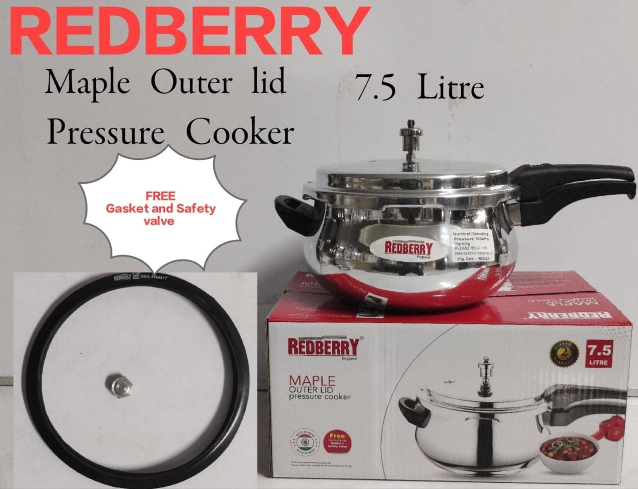 Best price for Redberry Premium Range Aluminium Maple Pressure Cooker ...