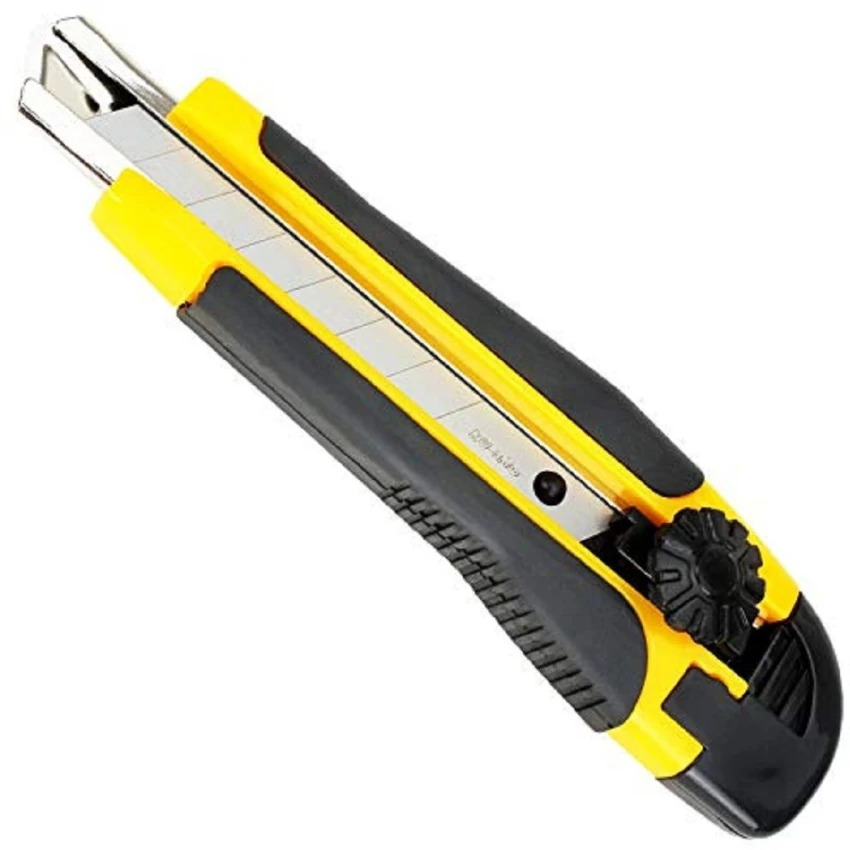 High Quality Paper Cutter Large Size Utility Knife Auto-Lock Paper Cutter Plastic Grip Hand-held Paper Cutter with Blades