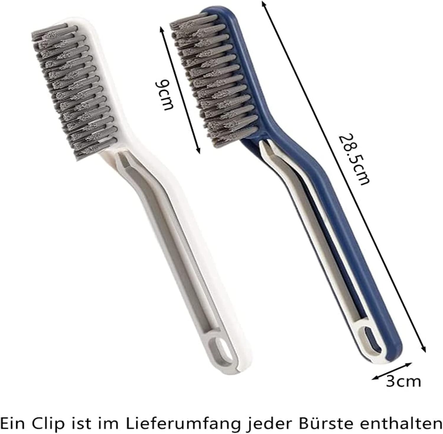 2PC Set - 2 in 1 Multifunctional Floor, Clip Hair Window, Bathroom, Joint Groove Gap Cleaning Brush, for Wall Tiles, Window Frames