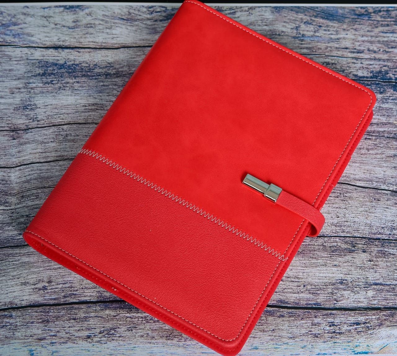 A5 Size Exquisite Executive Leather Notebook - Padded PU Soft Leather Cover Material