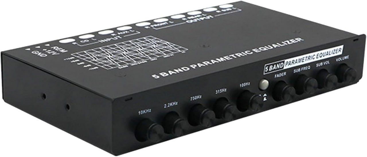 Professional 5 Band Car Equalizer Car Audio EQ Tuning Crossover Amplifier Parametric Equalizer Car Audio Equalizer