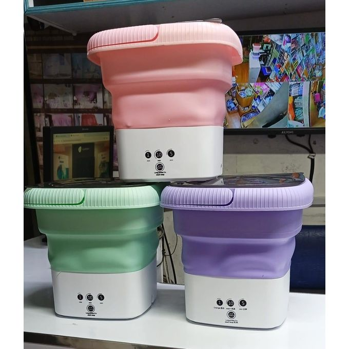 Foldable Washing Machine, Small Multifunctional Reusable Portable Convenient Foldable Clothes Washer
