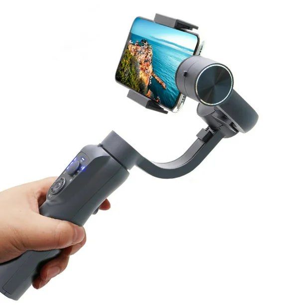3-Axis Gimbal Stabilizer for Smartphone, Handheld Foldable Tripod, with Facial Tracking Focusing Rotation, One Handed Gimbal Stabilizer for Camera Video Record