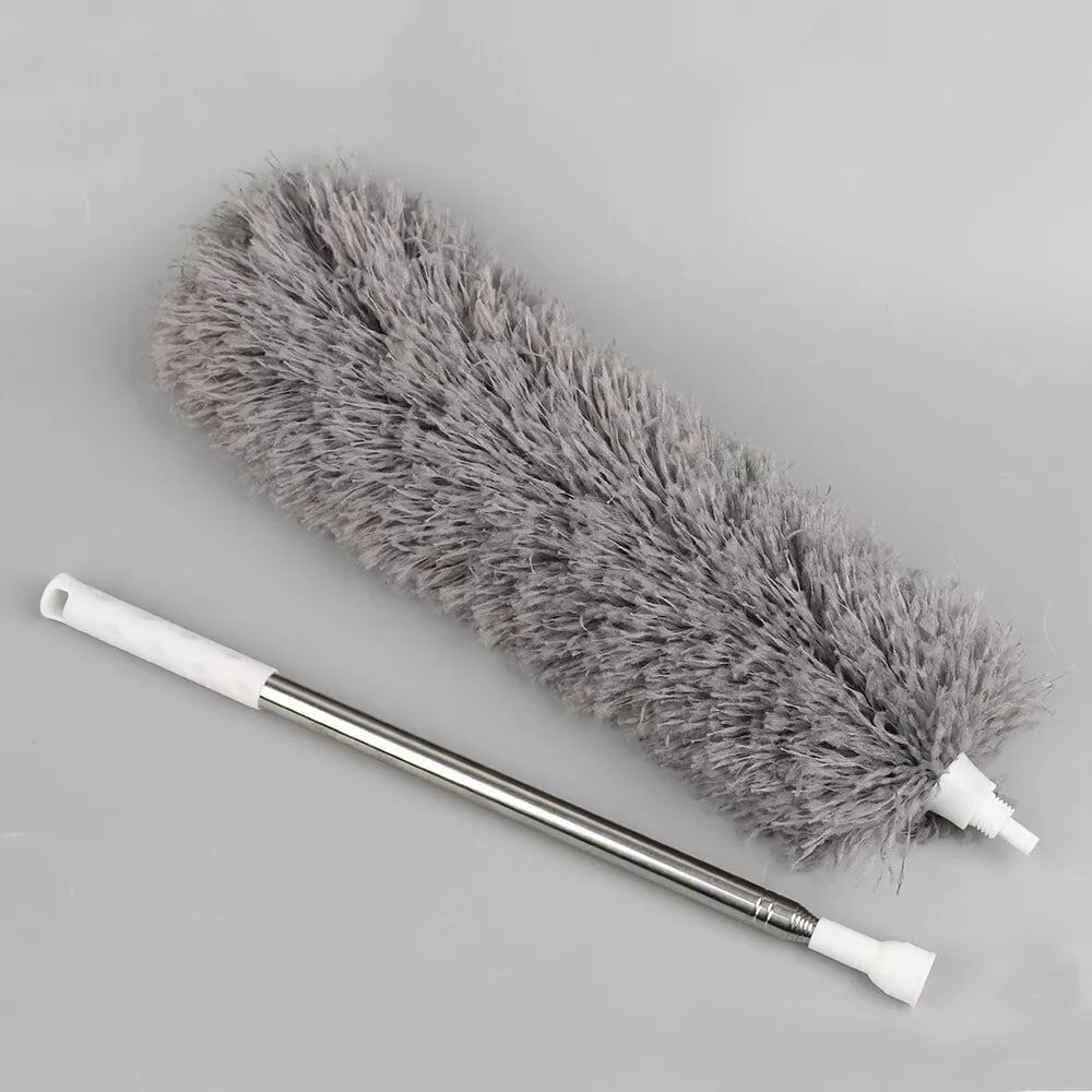 Microfiber Duster Extra Long Telescopic Pole Scratch-Resistant Cover,Bendable,Washable,Hypoallergenic,Lint Free Feather Dusters for Cleaning Roof,Ceiling Fan,Blinds,Cobwebs,Baseboards etc