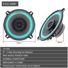 1pc 4/ 5 /6.5 Inch Car Speakers Universal HiFi Coaxial Subwoofer Car Audio Music Stereo Full Range Speakers for Car Auto Speaker