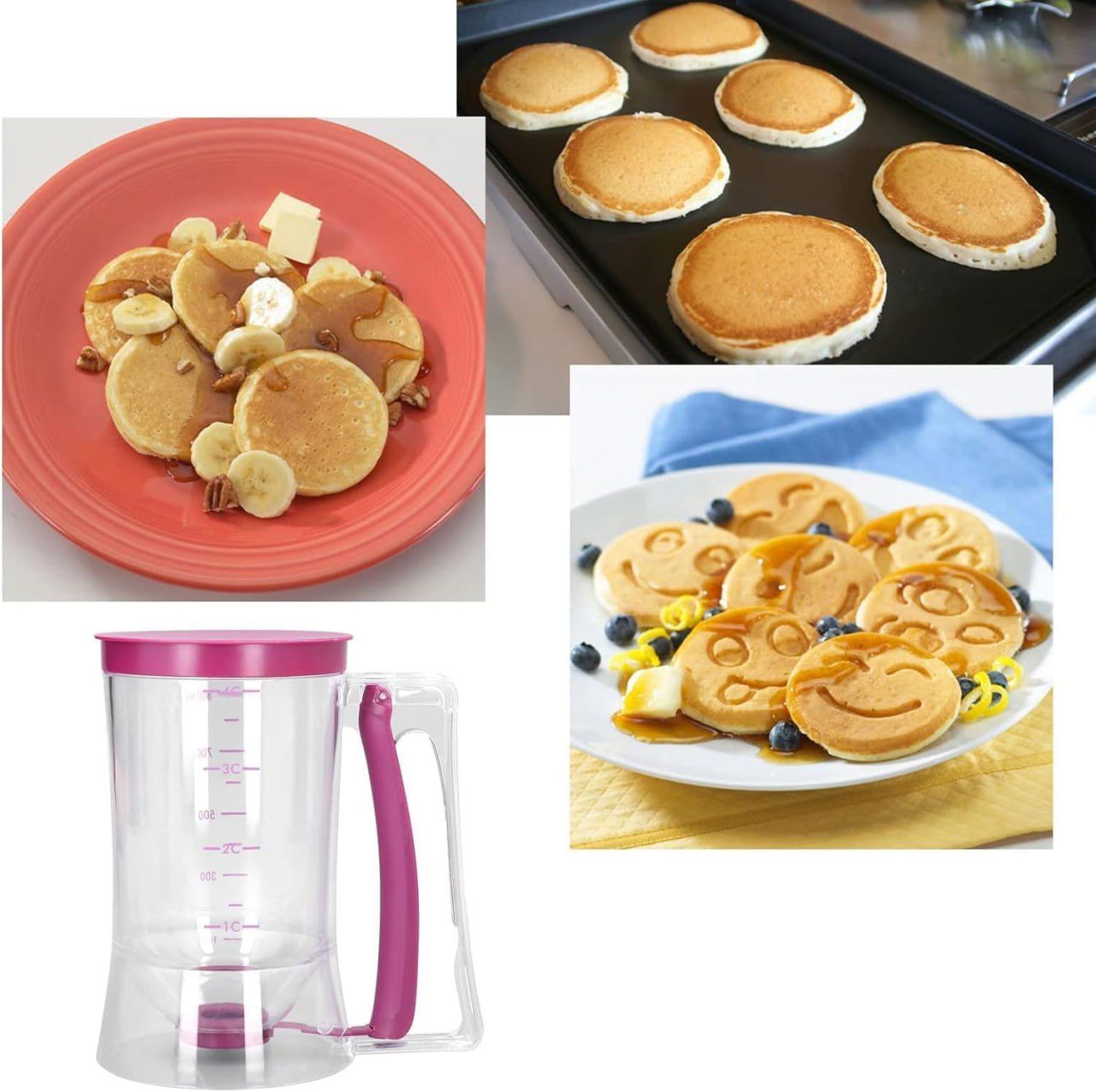 Cake Butter / Batter Dispenser with Measuring Label for Cupcakes Muffins Baking Tool