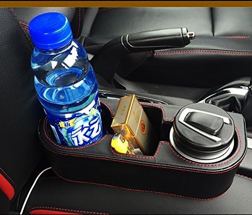 Console Side Pocket Coin Pocket Leather Cover Car Cup Holder Organizer for Auto Front Seat Mobile Phone Holde
