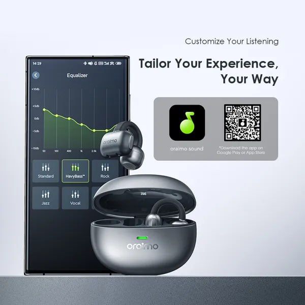 oraimo OpenSnap N Open-Ear True Wireless & Bluetooth Earbuds