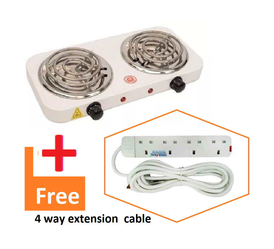 Generic High Quality Double / Two Burner Table Top Coil Electric Cooker With Free Power Extension