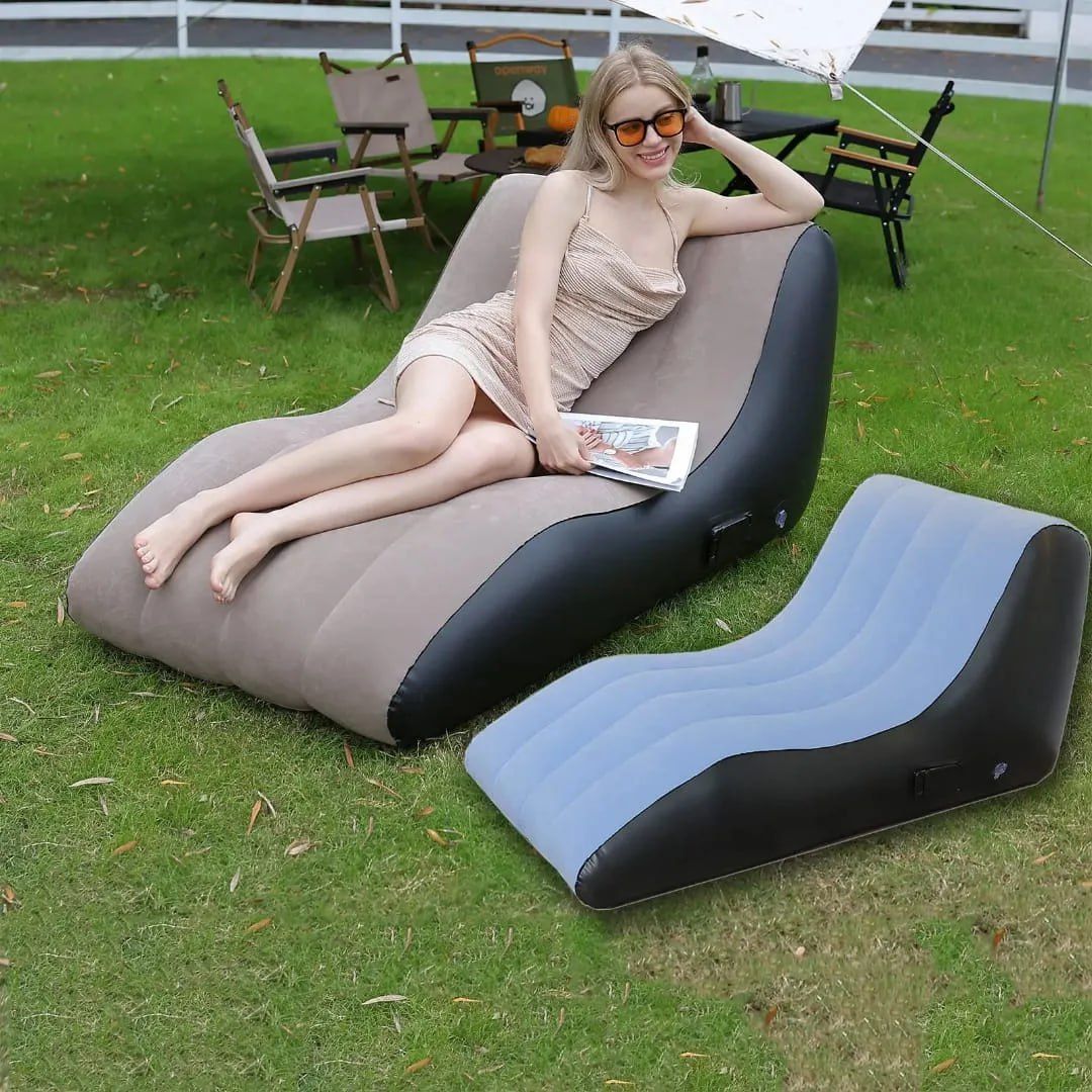 Ergonomic Inflatable Lounge Chair / seat Design Waterproof Air Sofa Outdoor Pool Party Inflatable Sofa Bed Modern Waterproof Inflatable Sofa Living Room Furniture