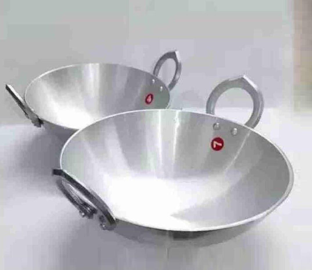 Heavy Base Aluminium Kadhai / Karai / Frying pan for Cooking