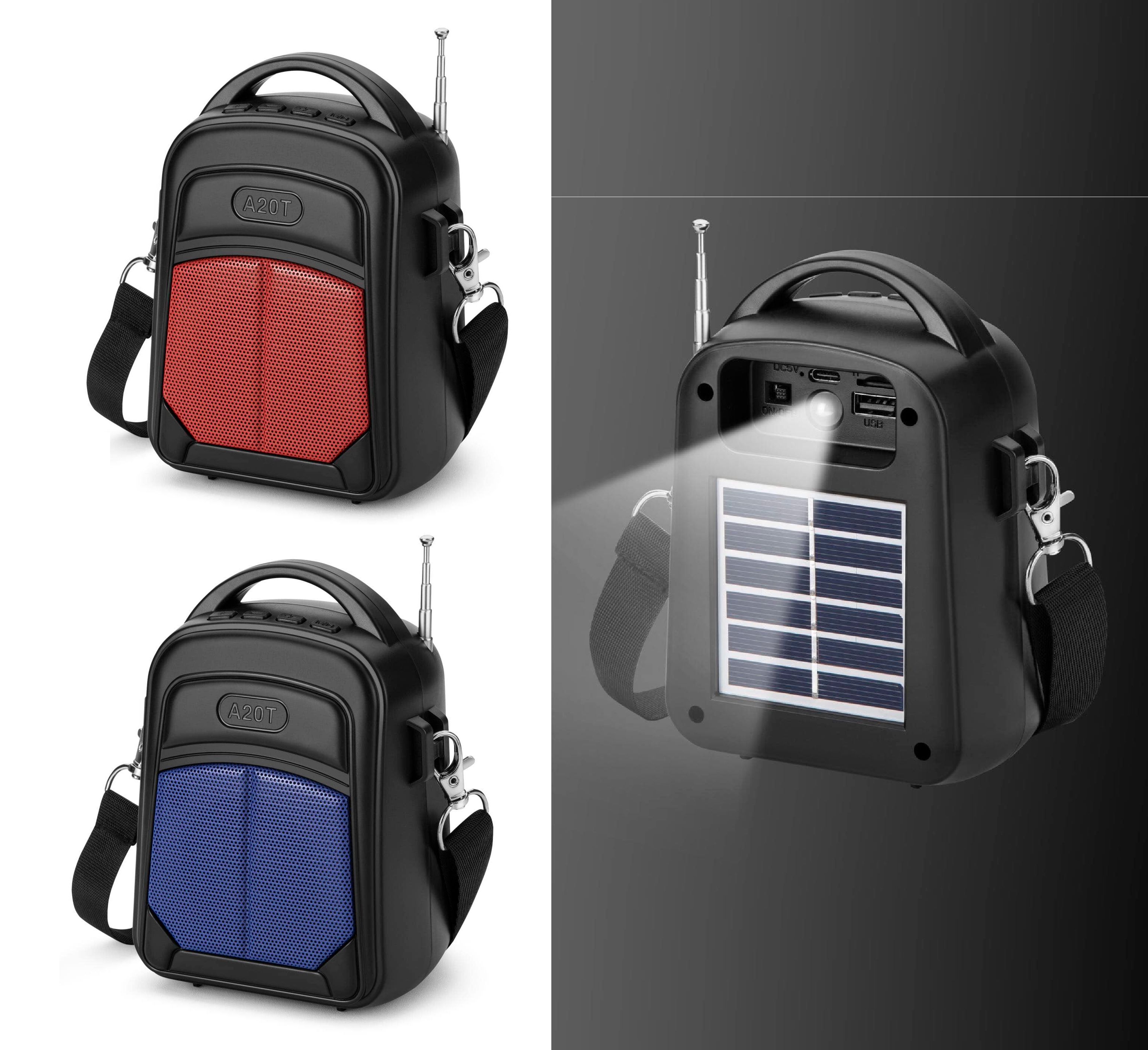 Speaker Solar Baffle Maxbest Bluetooth Wired Radio